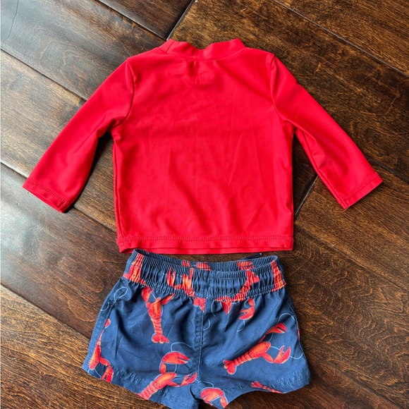 Carter's Red and Blue Rashguard Swim Set - Picture 2 of 2